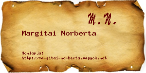 Margitai Norberta névjegykártya